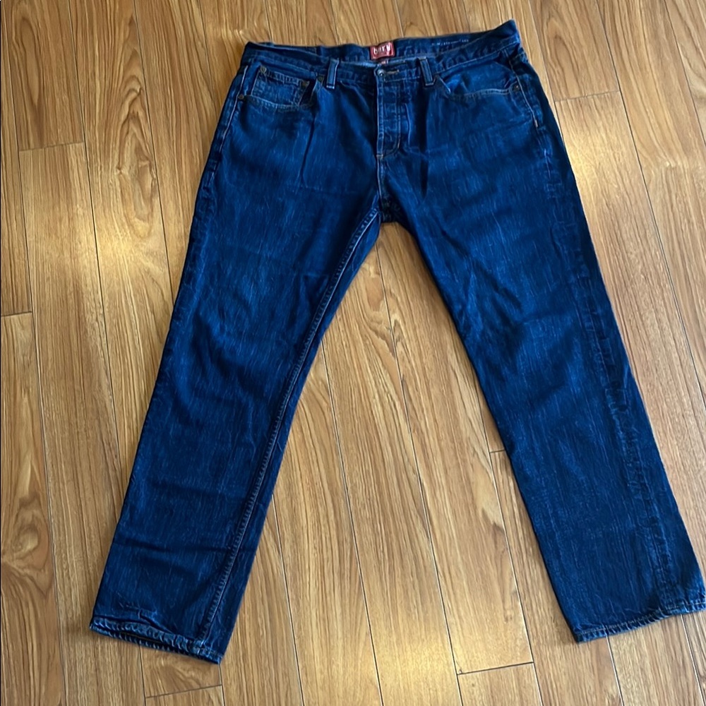 Obey Size 38 Classic Blue Straight-Leg Jeans with Indigo Finish